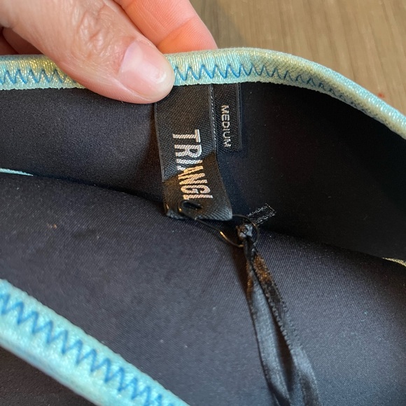 Triangl blue bikini set Top: Size Small + Bottom: Size M - Picture 4 of 6